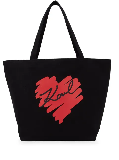 Karl Lagerfeld K/Heart reversible tote bag Black A1W50024999