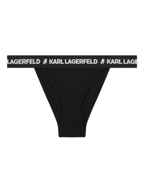 Karl Lagerfeld logo-waistband Brazilian briefs Black A1W47011999