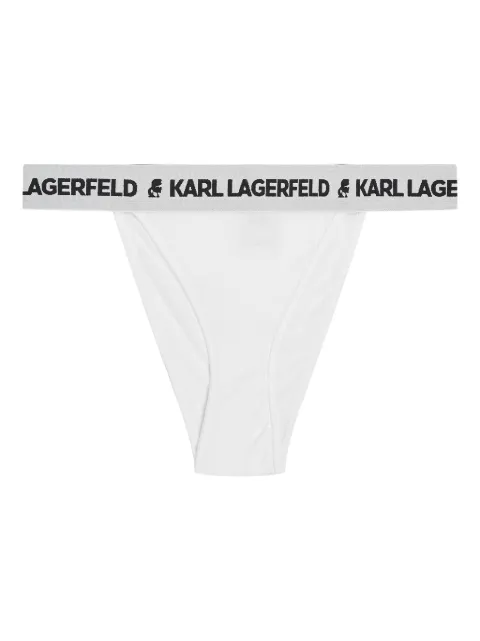 Karl Lagerfeld logo-waistband Brazilian briefs White A1W47011100