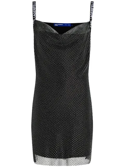 Karl Lagerfeld Jeans crystal-embellished dress Black A1W13012999