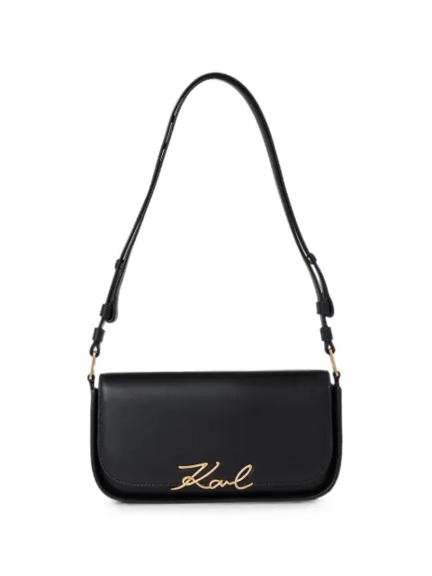 Karl Lagerfeld K/Signature leather shoulder bag Black A1W300391AS