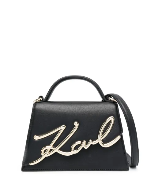 Karl Lagerfeld small K/Signature leather cross body bag Black A1W30038992
