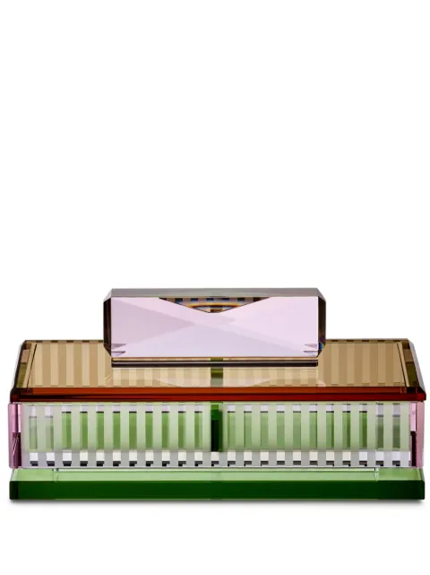 Reflections Copenhagen Favored crystal card box with decks of cards Green 479