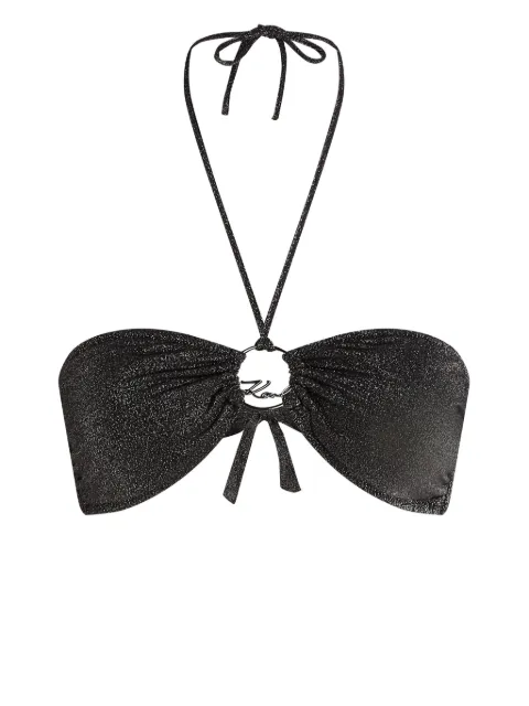 Karl Lagerfeld halter bikini top Black A1W46018919