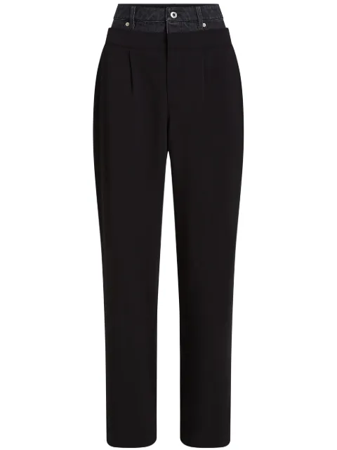 Karl Lagerfeld Jeans double-waist tailored trousers Black A1W10061999