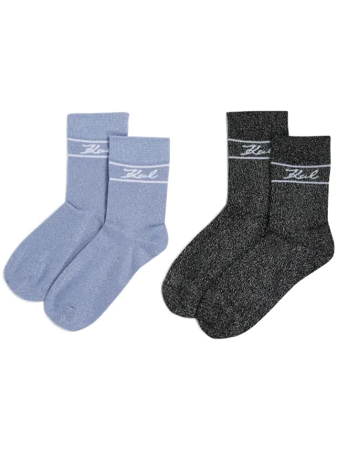 Karl Lagerfeld K/signature socks (pack of two) Black A1W470791RS
