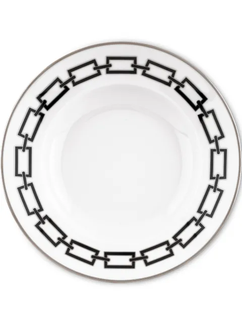 GINORI 1735 Catene Nero soup plate (24.5cm) White 004RG00FPT210010245G00125500