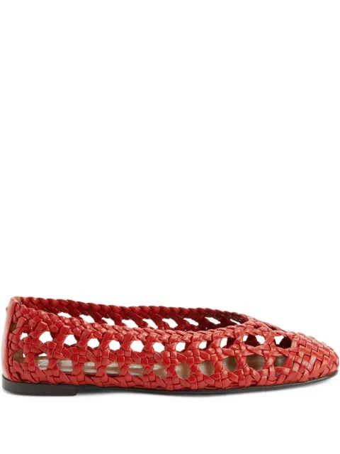 Giuseppe Zanotti Georgia Cage ballet flats Red E560006004
