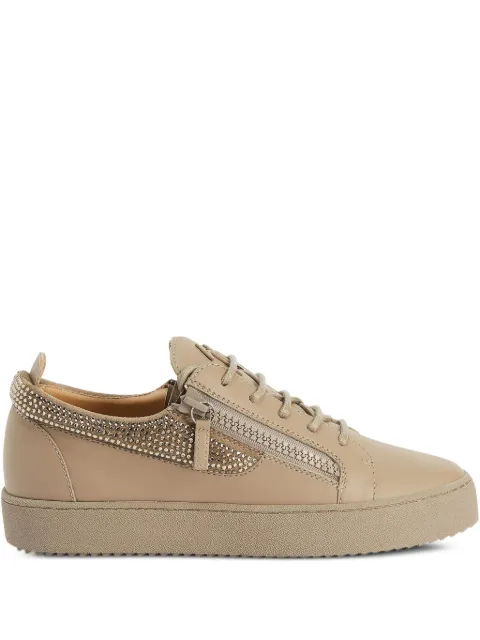 Giuseppe Zanotti Frankie double-zip low-top sneakers Neutrals RU40038003