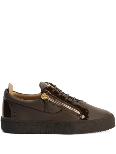 Giuseppe Zanotti Frankie double-zip low-top sneakers Brown RU00010142