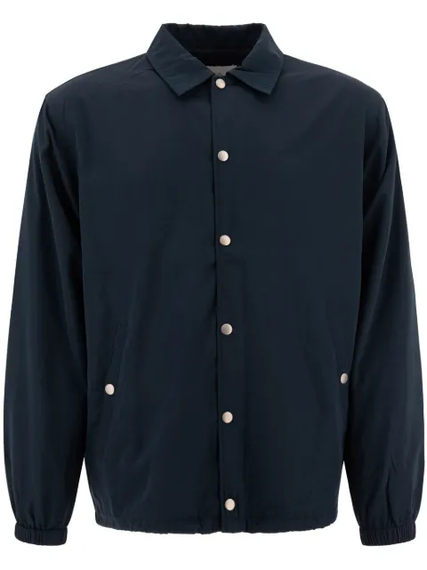 Maison Kitsuné logo-print shirt jacket Blue NM02123WQ4020