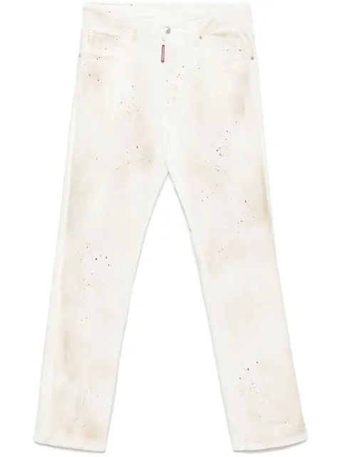 DSQUARED2 paint-splatter jeans White S74LB1603S30733