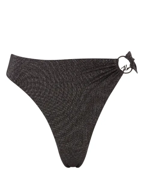 Karl Lagerfeld ruched-detailing bikini bottoms Black A1W46019919