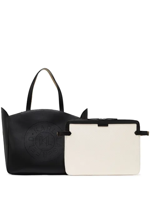 Karl Lagerfeld K/Circle perforated-design tote bag Black A1W30216999