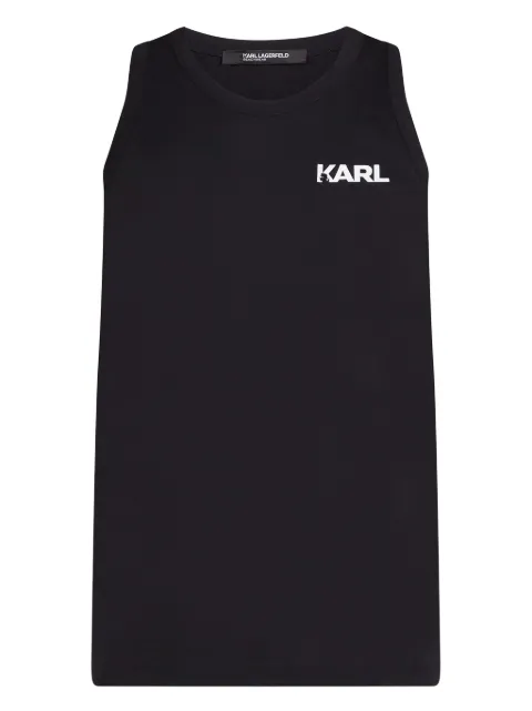 Karl Lagerfeld logo beach tank top Black A1M46069999
