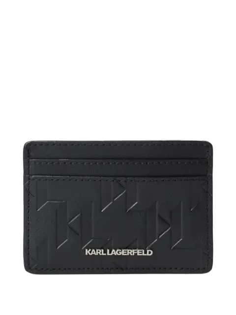 Karl Lagerfeld K/Loom leather card holder Black A1M32098999