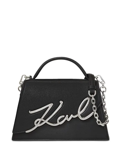 Karl Lagerfeld medium K/Signature leather cross body bag Black A1W300361AV