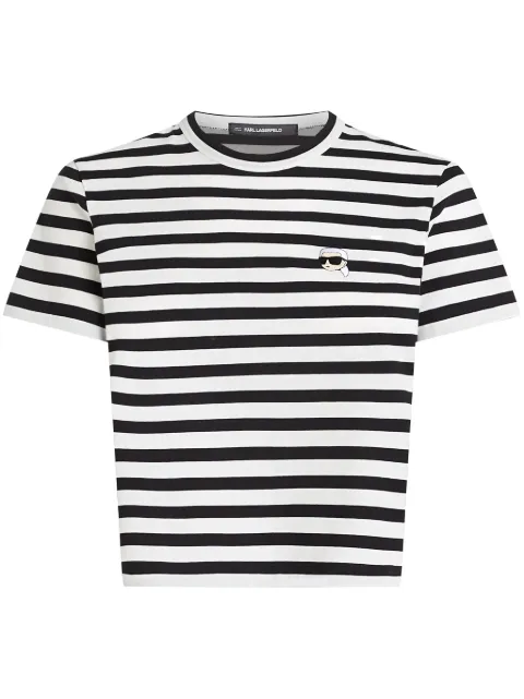 Karl Lagerfeld Ikon Karl organic-cotton T-shirt Black A1W170991VE