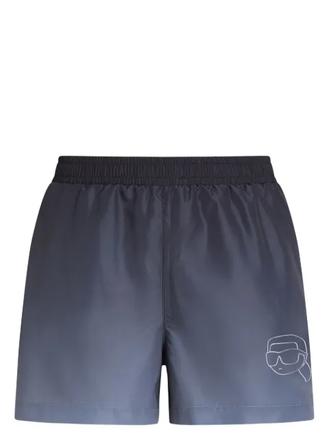 Karl Lagerfeld Ikon gradient-effect swim shorts Black A1M46057999