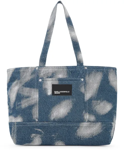 Karl Lagerfeld Jeans bleached tote bag Blue A1W500491MW