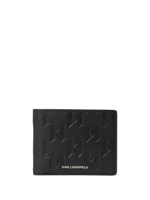 Karl Lagerfeld small K/Loom bi-fold leather wallet Black A1M32015999