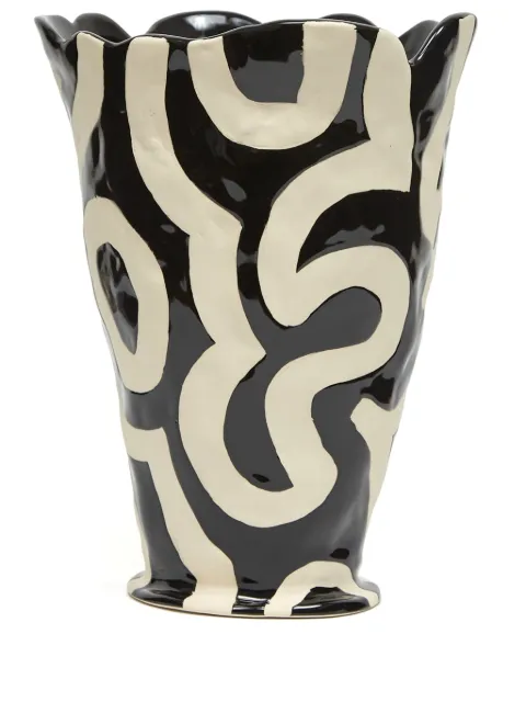 HAY Jessica abstract-pattern vase Black AB426A963