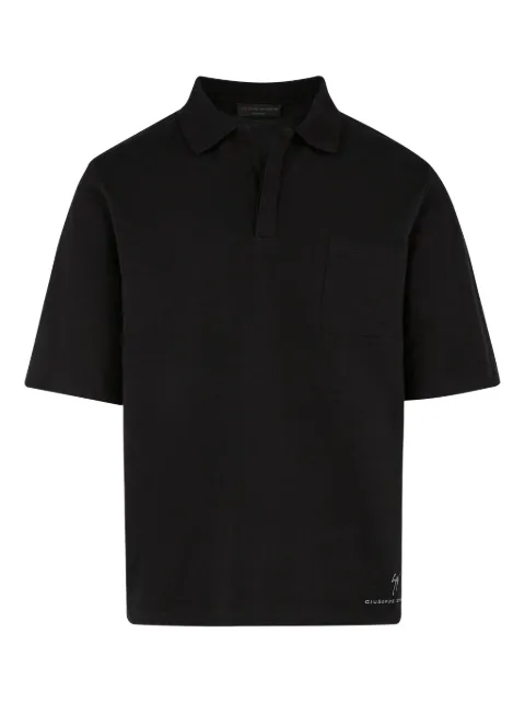 Giuseppe Zanotti Lr-63 cotton polo shirt Black ERU5001001