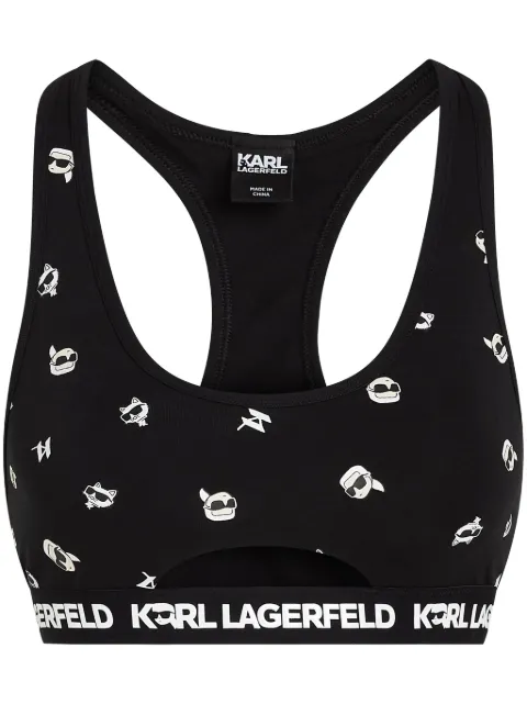 Karl Lagerfeld Ikon Peephole bralette Black A1W47031R60