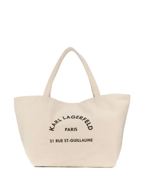 Karl Lagerfeld Rue St-Guillaume canvas tote bag Neutrals A1W50006106