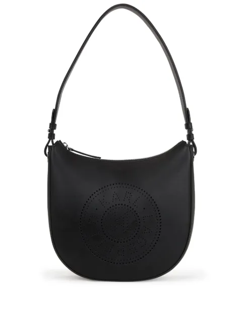 Karl Lagerfeld K/Circle Moon perforated-logo shoulder bag Black A1W30026999