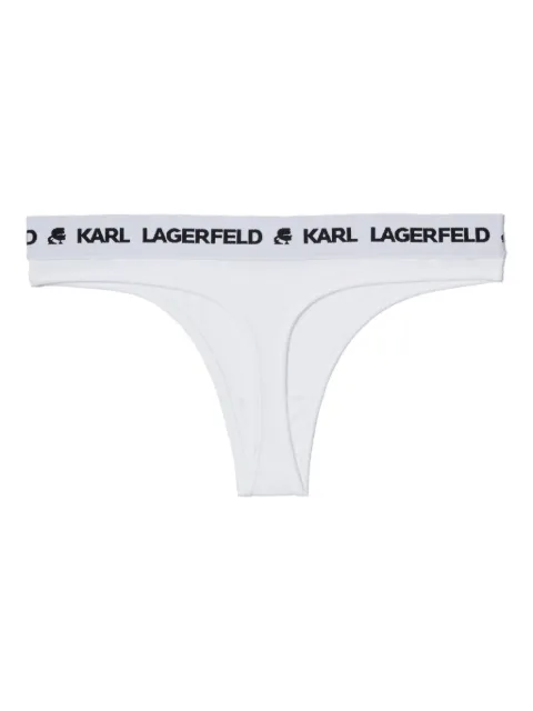 Karl Lagerfeld logo-waistband thong White A1W47008100