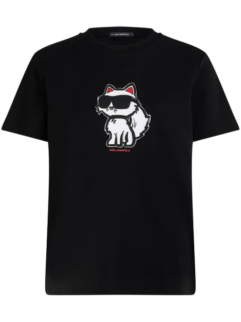 Karl Lagerfeld Ikon Choupette sketched T-shirt Black A1W17128999