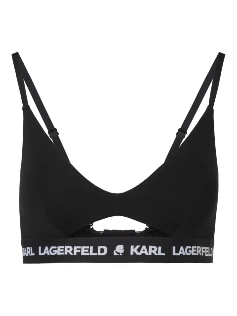 Karl Lagerfeld logo-underband peephole bra Black A1W47006999