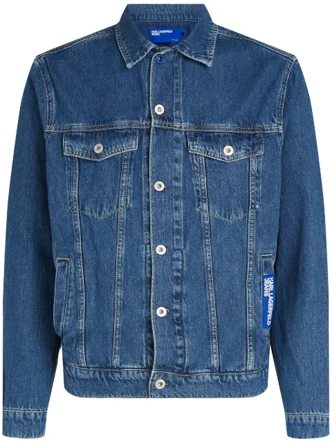 Karl Lagerfeld Jeans logo-patch denim jacket Blue A1M140011BM