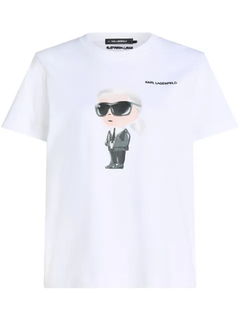 Karl Lagerfeld Ikon aquarelle T-shirt White A1W17130100