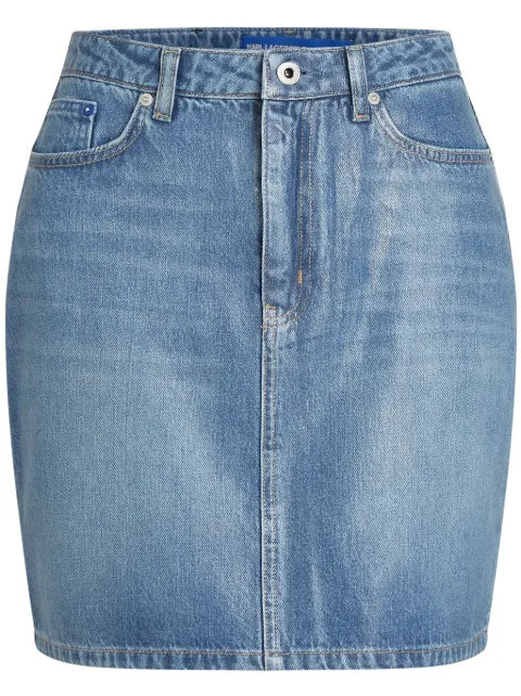 Karl Lagerfeld Jeans coated denim miniskirt Blue A1W120251MX