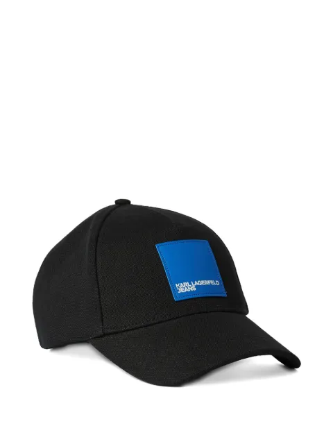 Karl Lagerfeld Jeans logo-patch baseball cap Black A1M33001999
