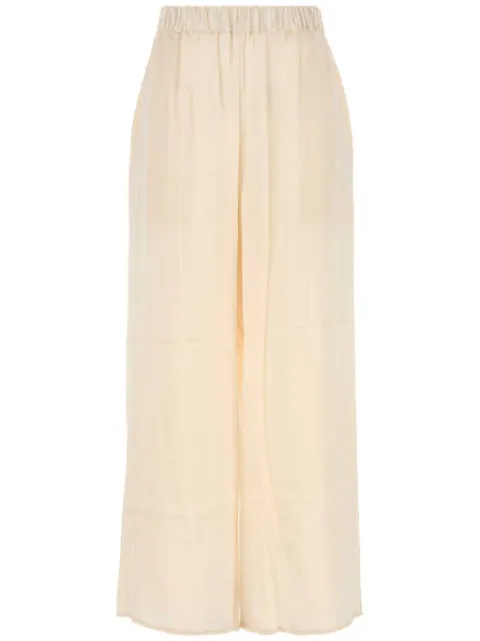 Le Kasha wide-leg silk trousers Neutrals PAMIR00