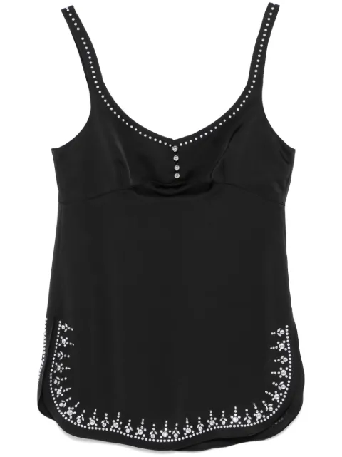 Rabanne stud-detail top Black 24HCTO005PO0336
