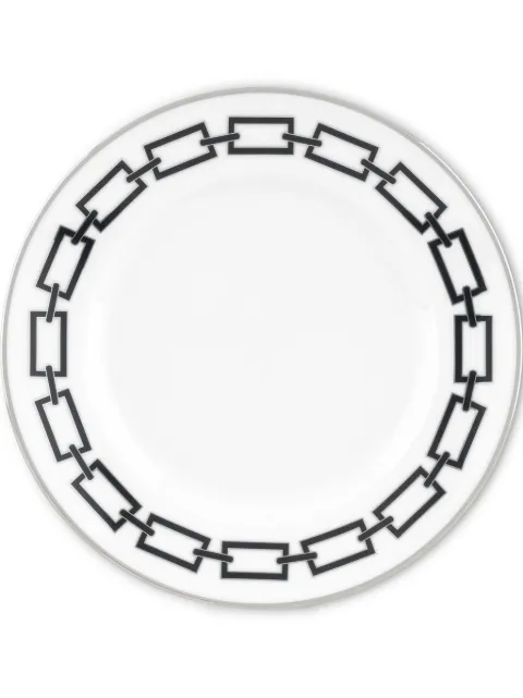 GINORI 1735 Catene Nero dessert plate (22cm) White 004RG00FPT110010220G00125500