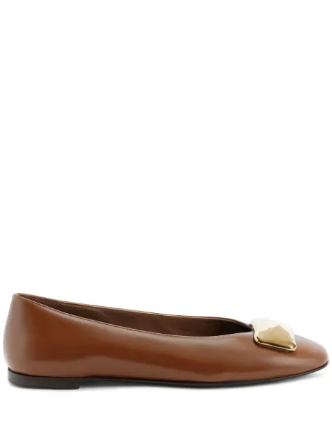Giuseppe Zanotti Georgia Stone ballet flats Brown E560011002