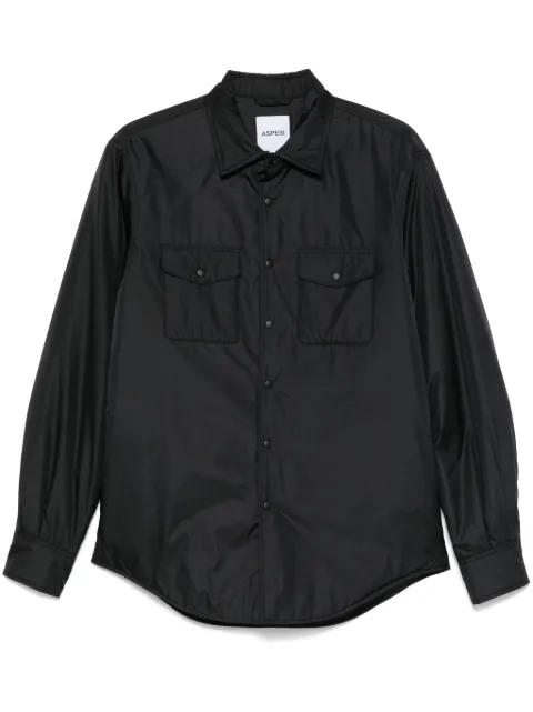 ASPESI press-stud shirt jacket Black W4II029796196241