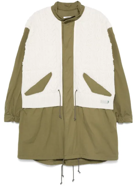 Junya Watanabe MAN x Richmond Knitwear panelled parka Green WNC904100