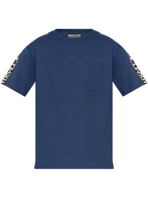 Versace Jeans Couture logo-print T-shirt Blue 77GAHC02CJ01C
