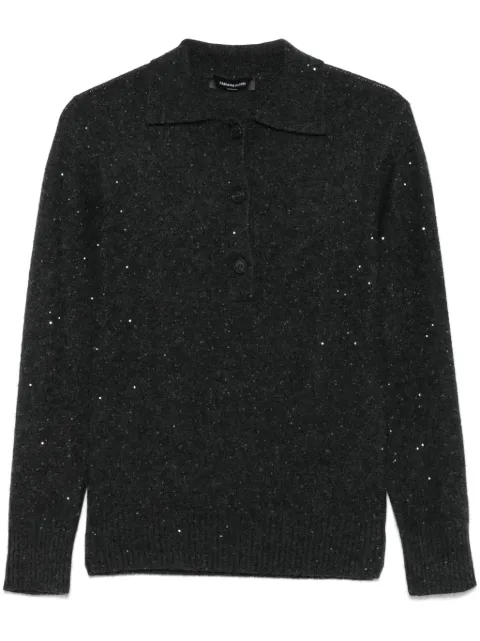 Fabiana Filippi sequin-embellished polo sweater Grey MAD224F534D2960000