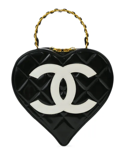 CHANEL Pre-Owned 1995 CC Heart Vanity bag Black 3382647