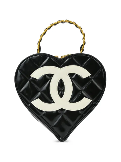 CHANEL Pre-Owned 1995 CC Heart Vanity bag Black 3377088