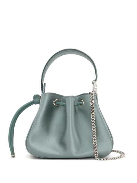 Oscar de la Renta nano Crystal Pavé O Handle bag Grey 25RH102SATSTL