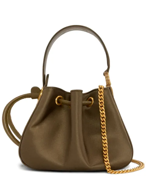 Oscar de la Renta nano Crystal Pavé O Handle bag Brown 25RH102SATKHA