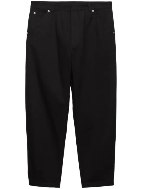 Prada triangle-logo tapered trousers Black SPH313S23211BZ